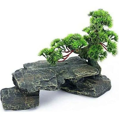 Penn Plax Bonsai Tree on Rocks Aquarium Ornament Penn-Plax