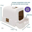 Penn-Plax Deluxe Covered Litter Box with Removable Tray, Scoop, and Bags Talis Us