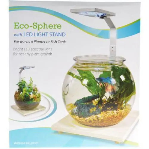 Penn Plax Eco-Sphere Bowl with Plant-Grow LED Light Penn-Plax