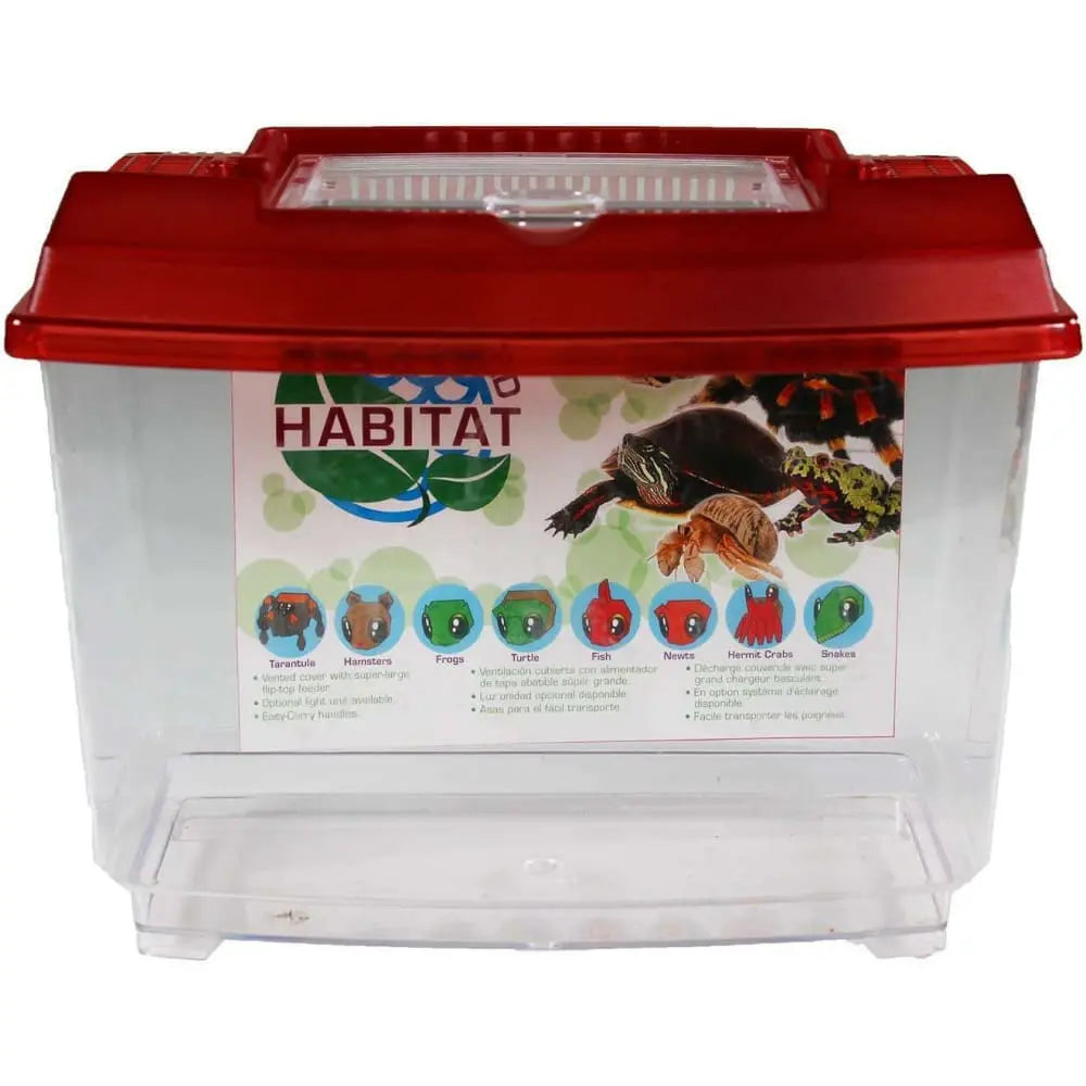 Penn-Plax Small World Habitat Portable Clear & Transparent Plastic Tank Excellent for Small Critters Penn-Plax Aqua