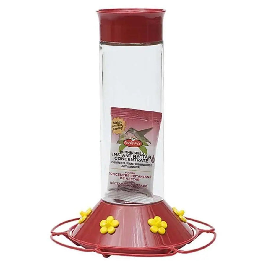 Perky-Pet Glass Hummingbird Feeder Clear, Red Perky-Pet