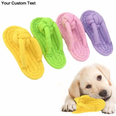 Pet Chew Toys Slipper Shaped Shoes Natural Cotton Rope Talis Us