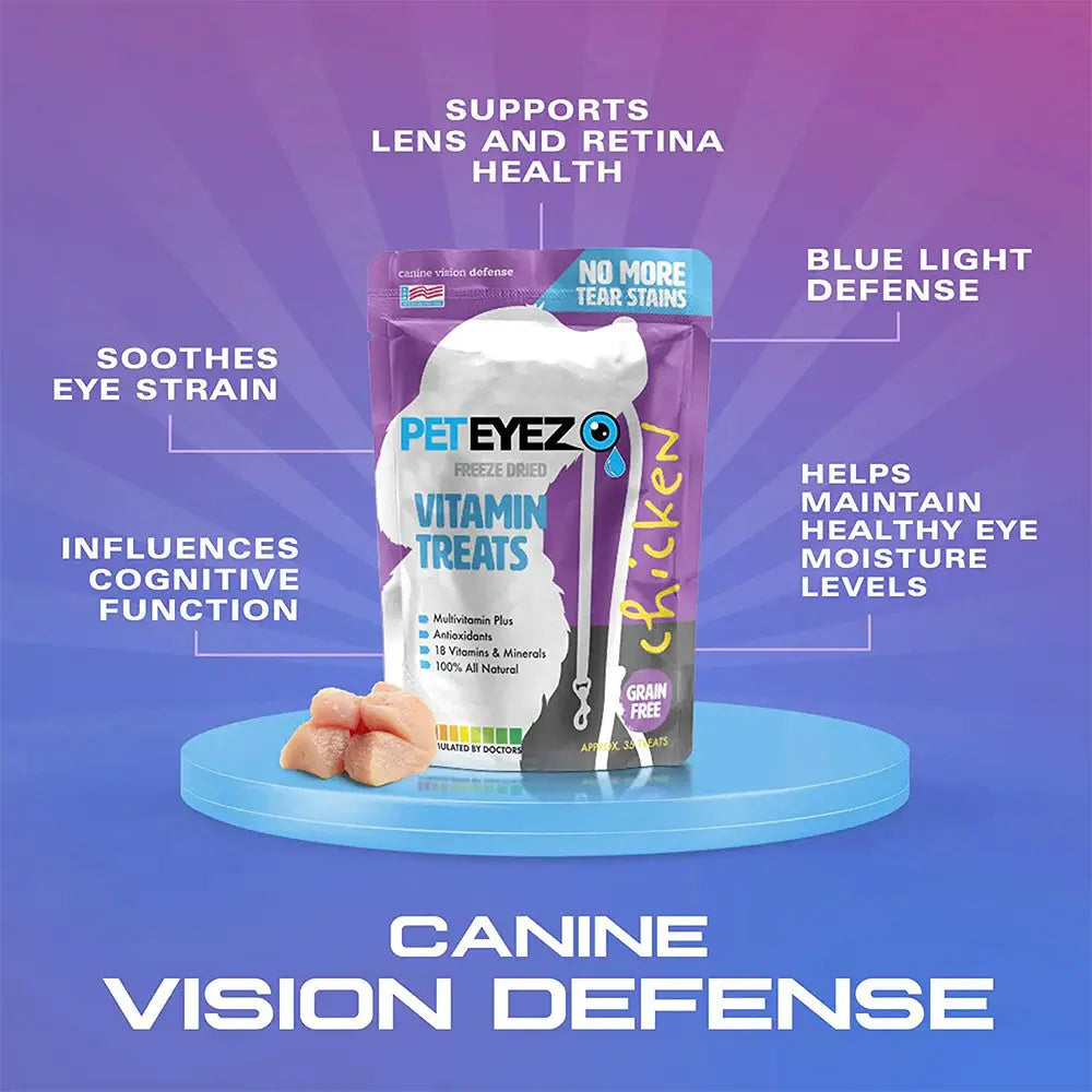 Pet Eyez Vitamin Treats for Dogs Chicken Flavor Pet Eyez