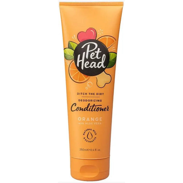 Pet Head Ditch the Dirt Deodorizing Conditioner for Dogs Orange with Aloe Vera Pet Head