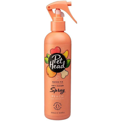 Pet Head Quick Fix Dry Clean Spray for Dogs Peach with Argan Oil Pet Head