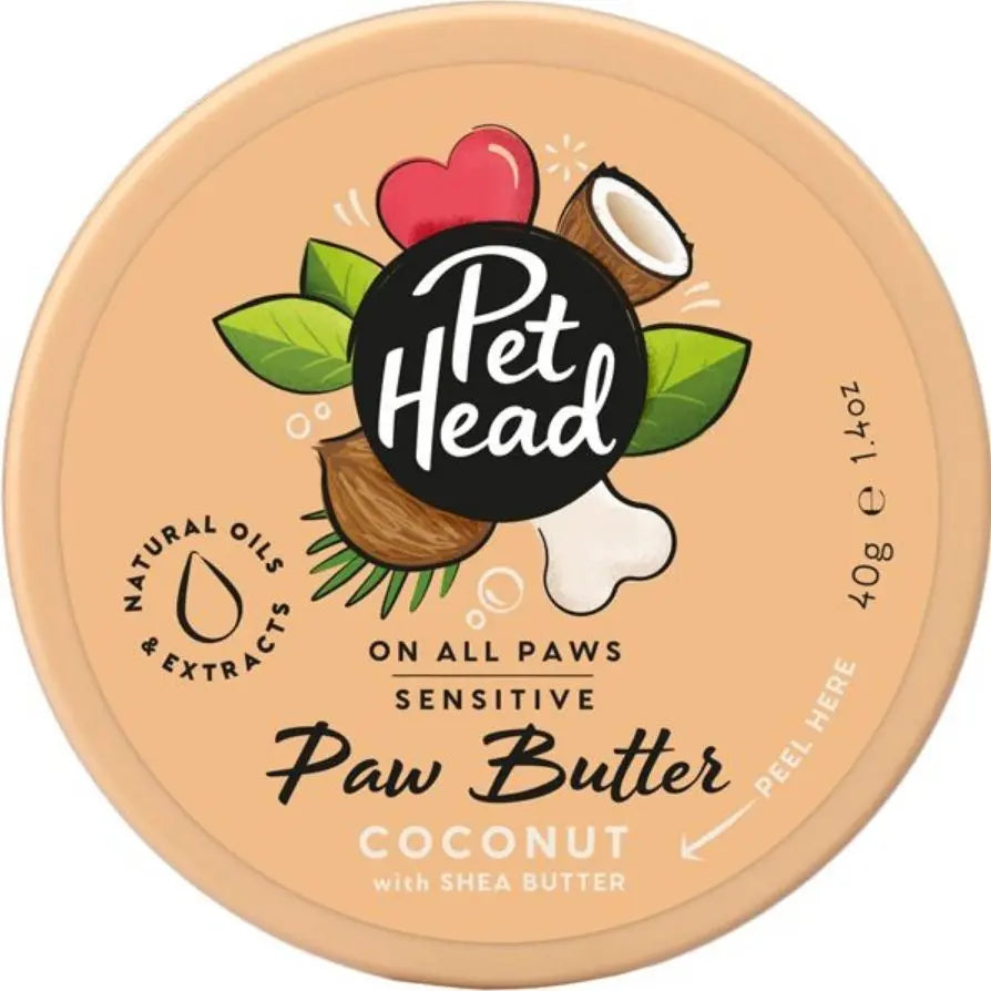 Pet Head Sensitive Paw Butter for Dogs Coconut with Shea Butter Pet Head