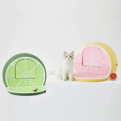 Pet Large Lime Grapefruit Fully Closed Litter Box Cat Toilet Training Kit Talis Us