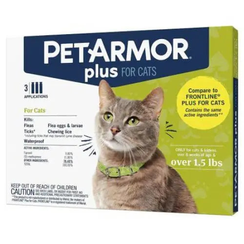 PetArmor Plus Flea and Tick Treatment for Cats (Over 1.5 Pounds) PetArmor