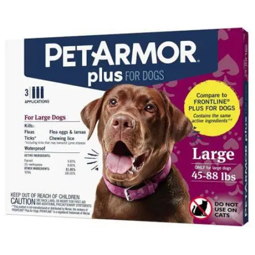 PetArmor Plus Flea and Tick Treatment for Large Dogs (45-88 Pounds) PetArmor