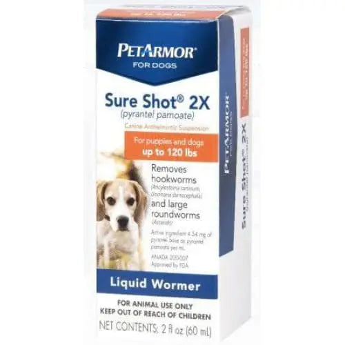 PetArmor Sure Shot 2X Liquid De-Wormer for Puppies and Dogs up to 120 Pounds PetArmor