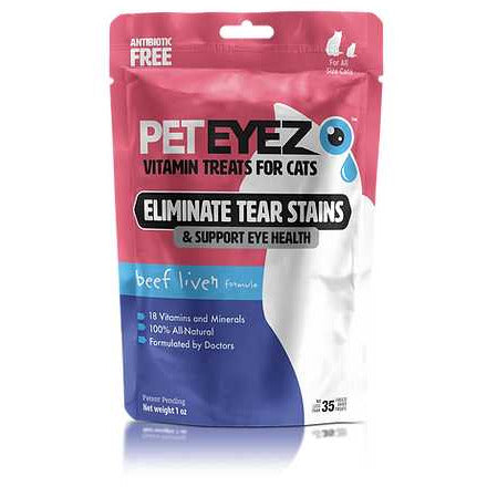 PetEyez Beef Liver Vitamin Cat Treats 1oz Pet Eyez