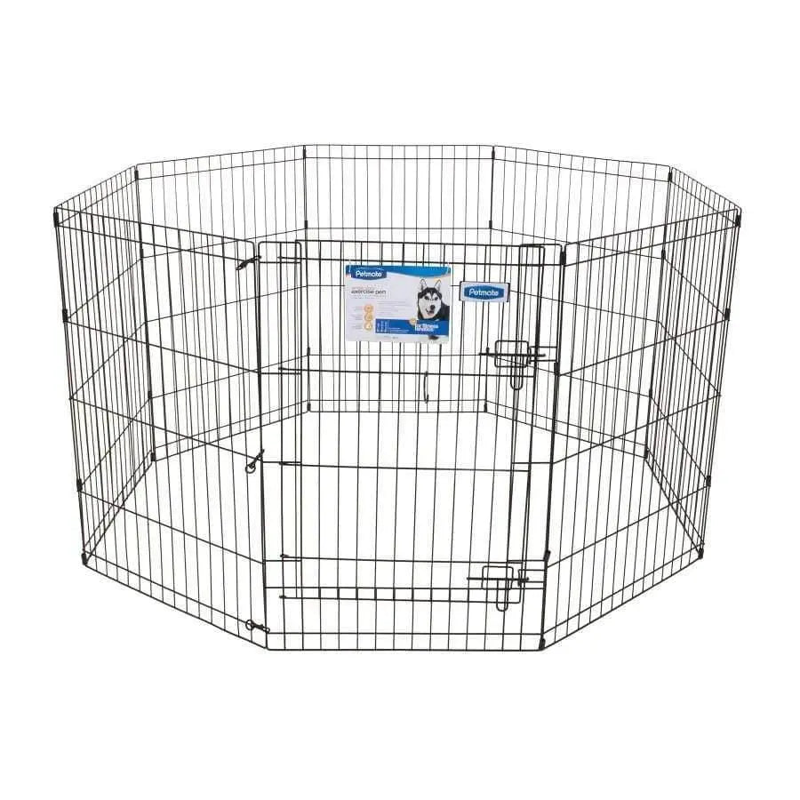 Petmate Exercise Pen with Door Black Petmate CPD