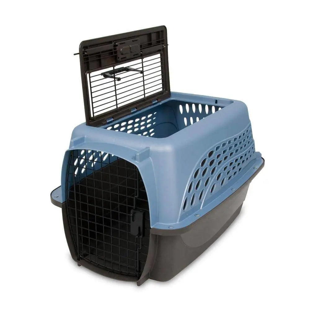 Petmate® Two Door Top Load Kennel Pearl Ash Blue/Black Color Up to 15 Lbs Dogs Petmate®