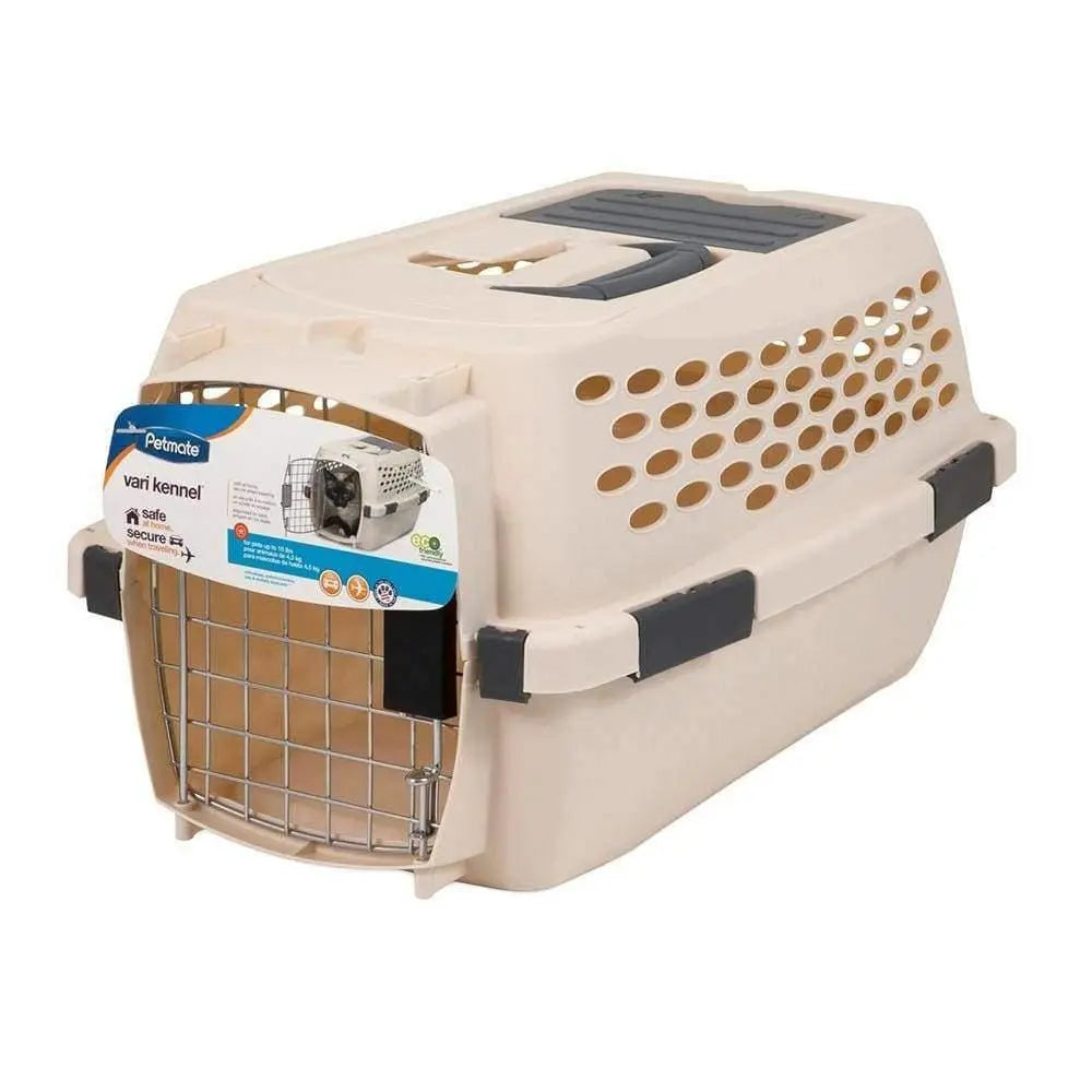 Petmate® Vari Kennel Taupe/Black Color Up to 10 Lbs Dogs Petmate®