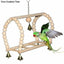 Pets Bird Wooden Hanging Bell Swing Parrot Ladder Chew Toy Cage Accessories Talis Us