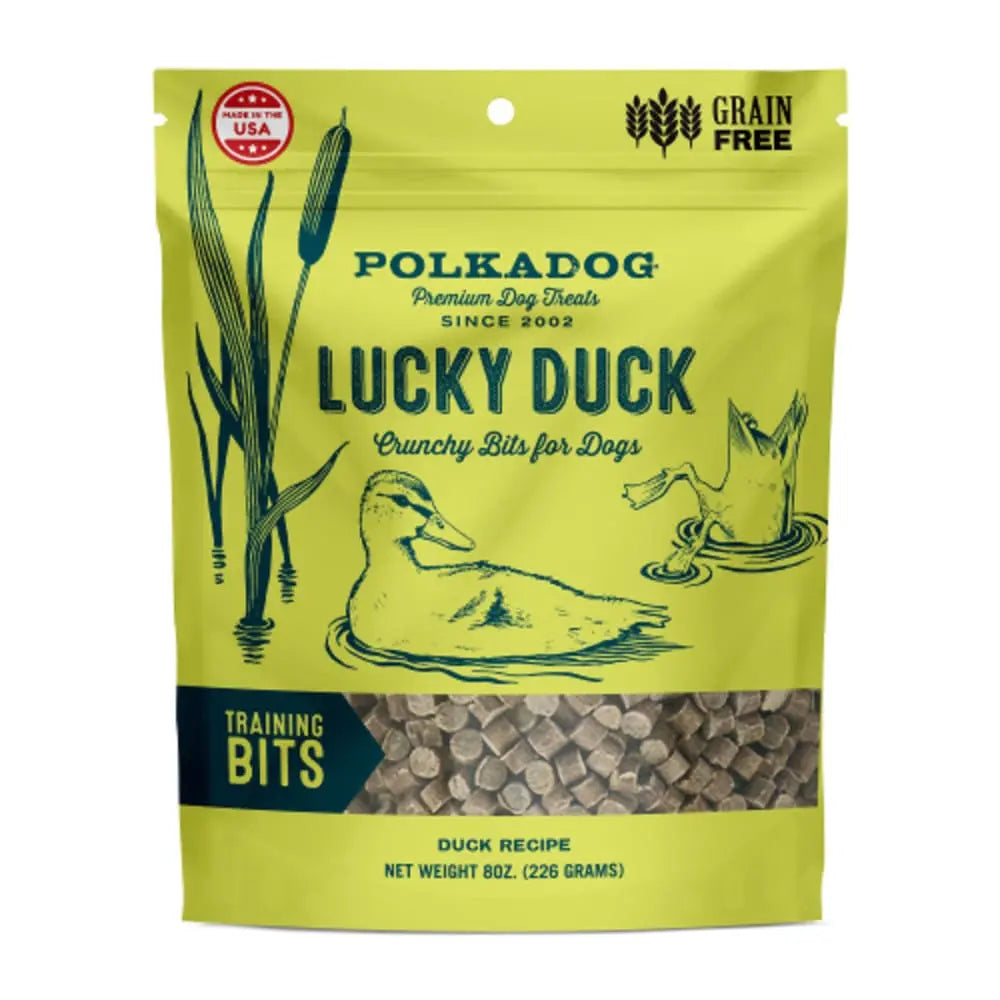 Polka Dog Lucky Duck Training Bits 8oz Bag Polka Dog