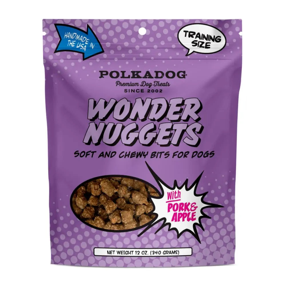 Polka Dog Wonder Nuggets Pork & Apple Soft & Chewy Training Treats 12oz Polka Dog