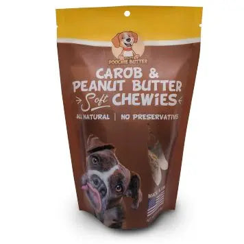 Poochie Butter Peanut Butter + Carob Soft Chewies Poochie Butter