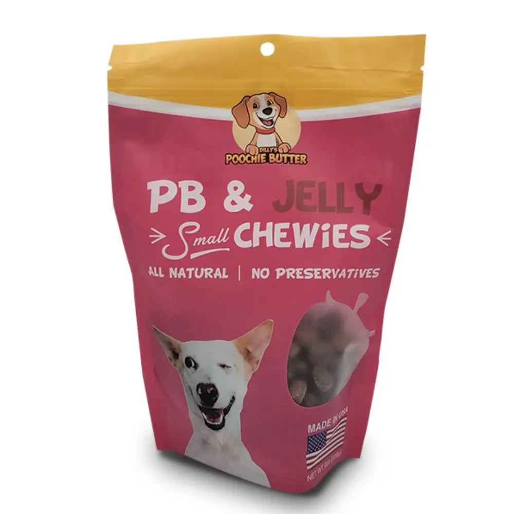 Poochie Butter Peanut Butter + Jelly Small Chewies Poochie Butter