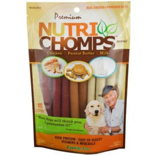 Pork Chomps Premium Nutri Chomps Assorted Flavor Twist - MIni Scott Pet