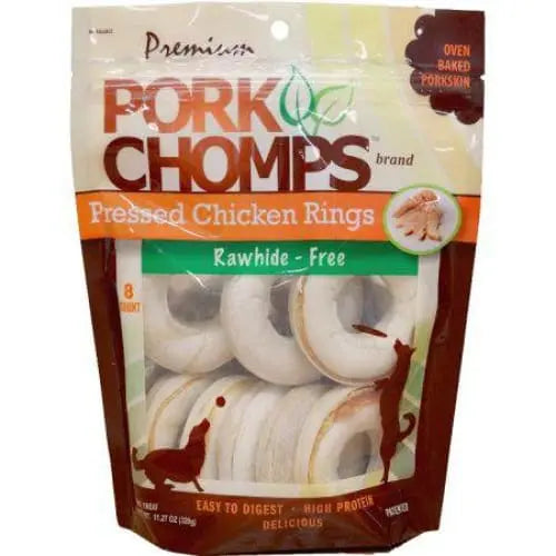 Pork Chomps Pressed Chicken Rings Dog Treats Scott Pet