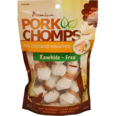 Pork Chomps Real Chicken Wrapped Knotz - Mini Scott Pet