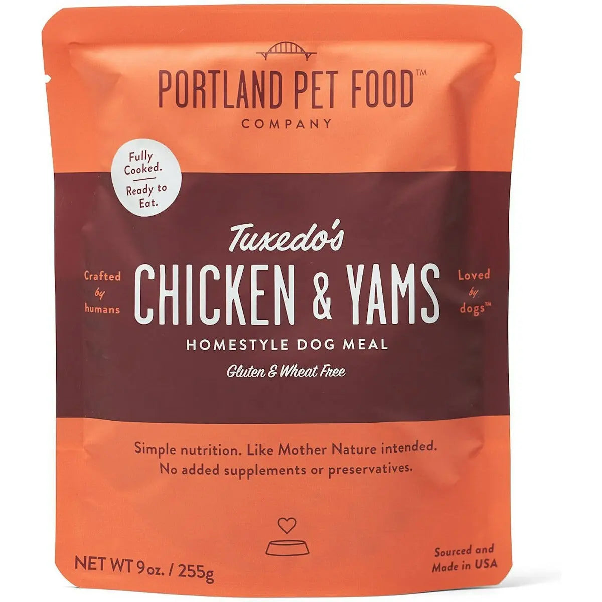 Portland Pet Food Company Tuxedo's Chicken & Yams Homestyle Wet Dog Food Topper 8/9oz Portland Pet Food