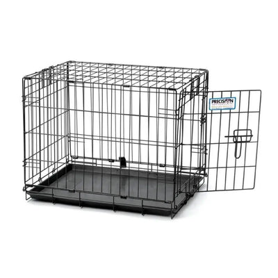 Precision Pet Products ProValu 1 Door Wire Dog Crate Hard-Sided Black Precision Pet