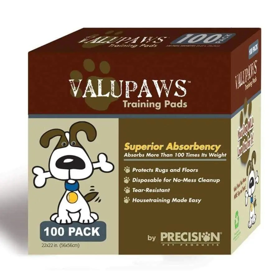 Precision Pet Products ValuPaws Training Pads White 100 pk, 22 In X 22 in Precision Pet