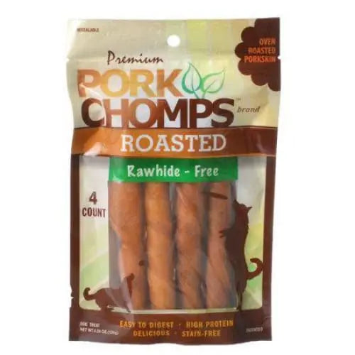 Premium Pork Chomps Roasted Porkhide Twists Scott Pet