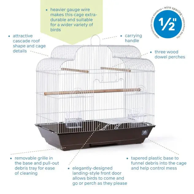 Prevue Pet Products Keet/Tiel Cascade Roof Bird Cage Prevue Pet