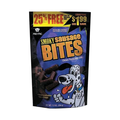 Pro Pac Adult Smoky Sausage Bites Chewy Dog Treats 7.2 Oz PRO PAC®