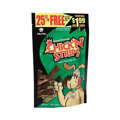 Pro Pac Chick 'N' Strips Smart Rewards Chick ‘N’ Strips Chewy Dog Treats 7.2 Oz PRO PAC®