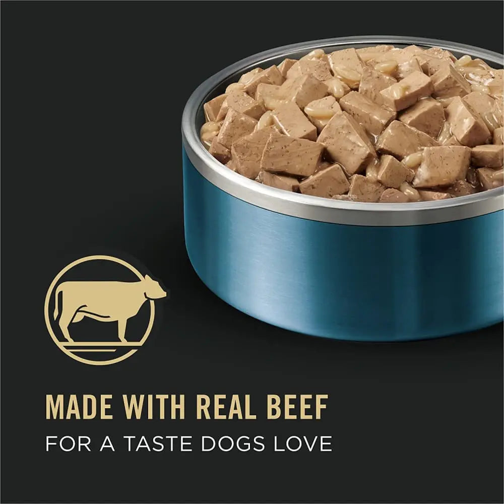 Pro Plan Beef & Rice Chunks in Gravy Large Breed Dog 12 / 13 oz Purina Pro Plan