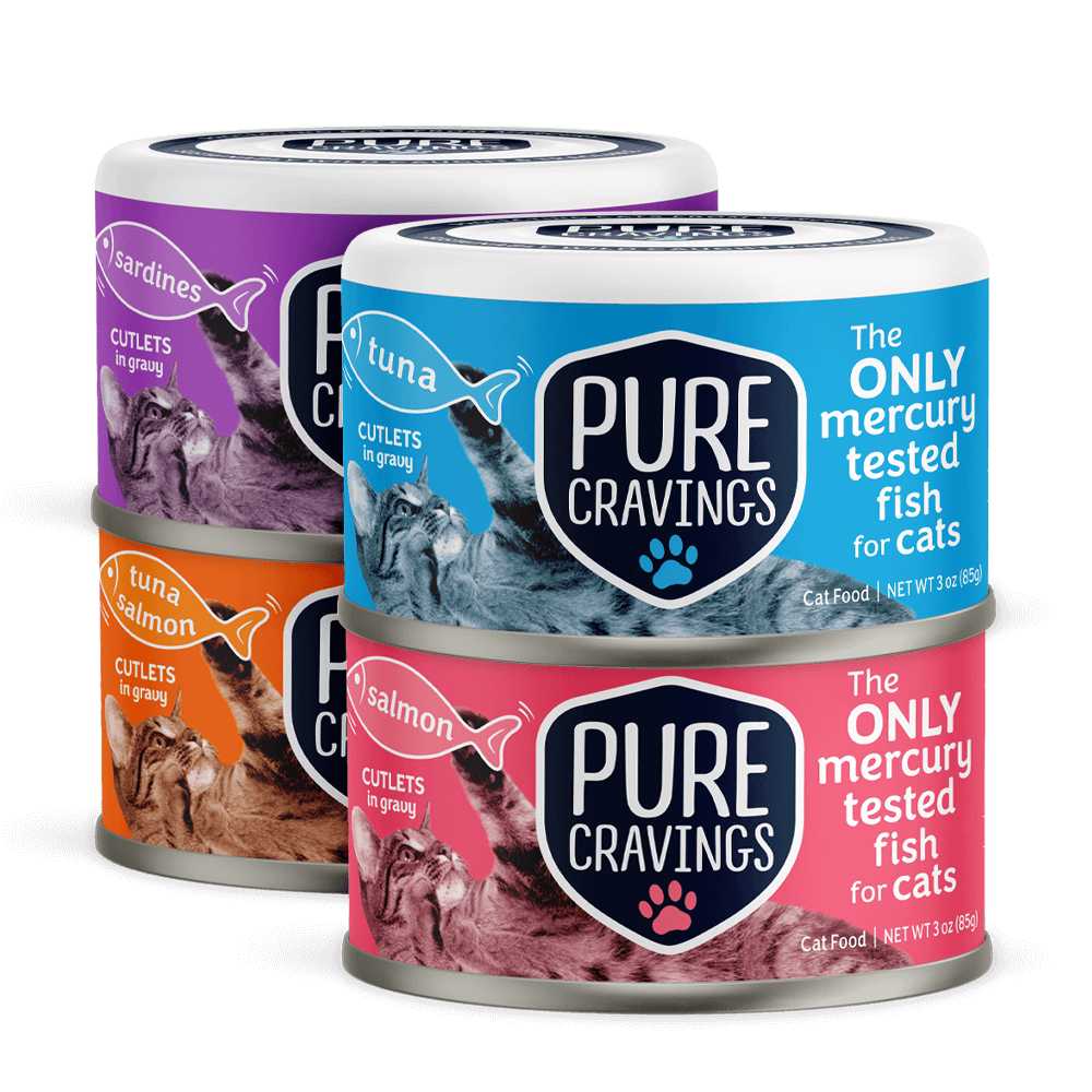 Pure Cravings Innovative New Pet Brand Seafood Variety Pack Cutlets in Gravy Cutlets in Gravy Wet Cat 12pk / 3oz Pure Cravings