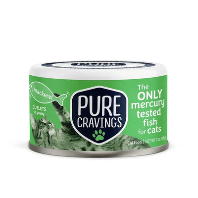 Pure Cravings Innovative New Pet Brand Wild Mackerel, Cutlets in Gravy, Cutlets in Gravy Wet Cat Pure Cravings