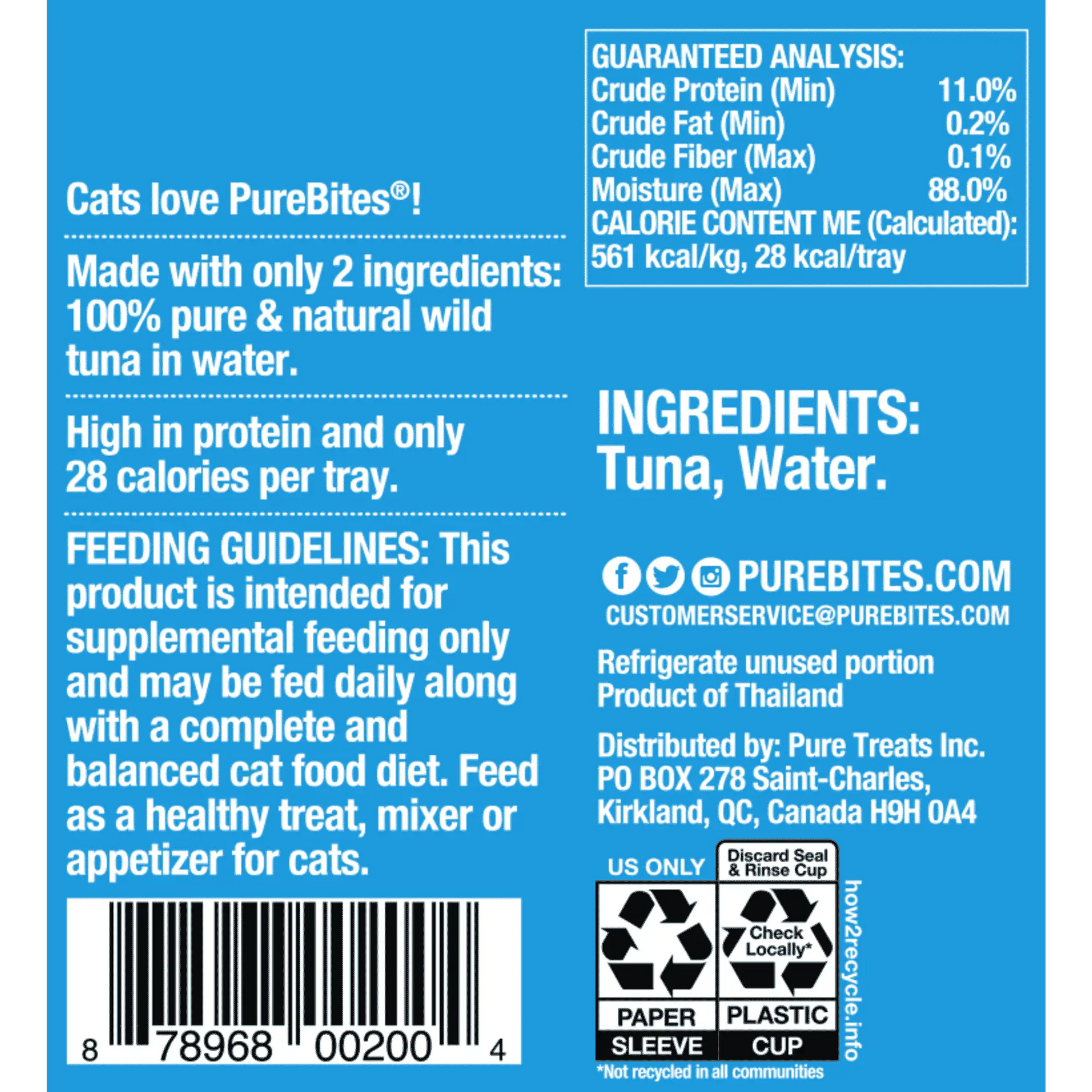 PureBites Mixers Wild Skipjack Tuna in Water Cat Food 12 / 1.76 oz Pure Cravings