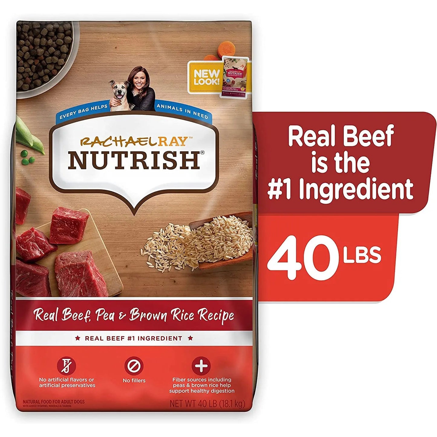 Rachael Ray NUTRISH Beef And Brown Rice Dry Dog Food Rachael Ray NUTRISH