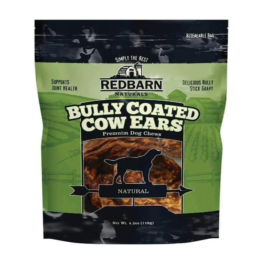 Redbarn Pet Products Bully Coated Cow Ears Dog Chew 4.2 oz Redbarn