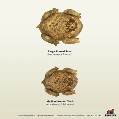Redbarn Pet Products Chew-A-Bulls Toad Dog Treat Redbarn