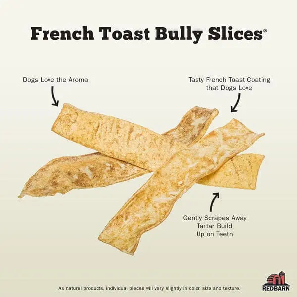 Redbarn Pet Products Natural Bully Slices French Toast Flavor Dog Treats 9 oz Redbarn