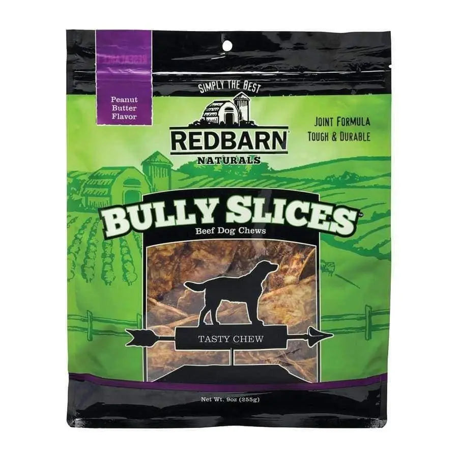 Redbarn Pet Products Natural Bully Slices Peanut Butter Flavor Dog Treat Redbarn