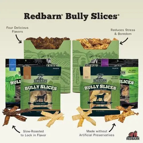 Redbarn Pet Products Natural Bully Slices Vanilla Flavor Dog Treats 9 oz Redbarn
