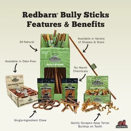 Redbarn Pet Products Odor Free Braided Bully Stick Dog Chew 20ea/7 in, 20 ct Redbarn