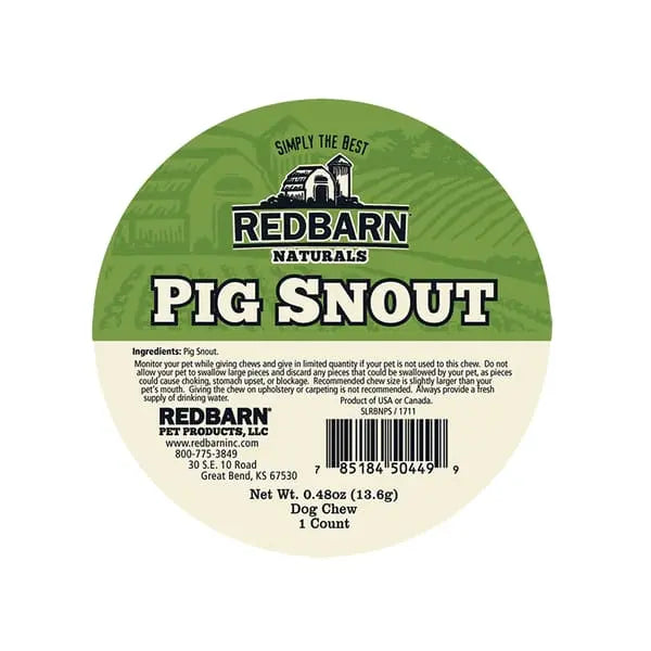 Redbarn Pet Products Pig Snouts Dog Treats 50ea 50 ct Redbarn