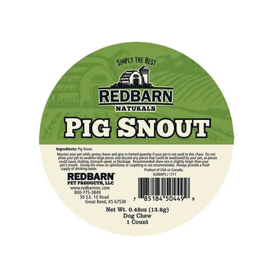 Redbarn Pet Products Pig Snouts Dog Treats 50ea 50 ct Redbarn