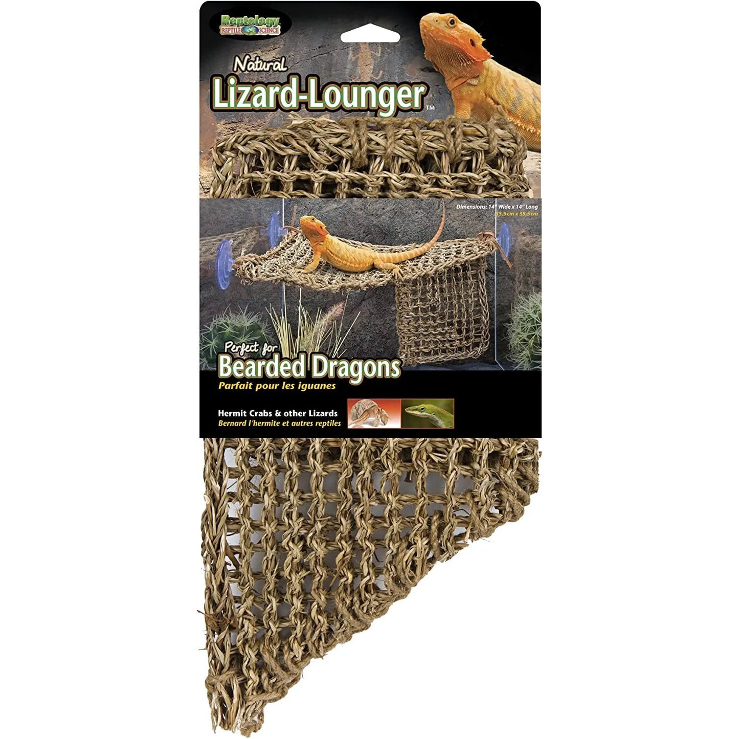 Reptology Lizard Lounger Large Corner Triangle for Bearded Dragons, Anoles, Geckos, and Other Reptiles Reptology