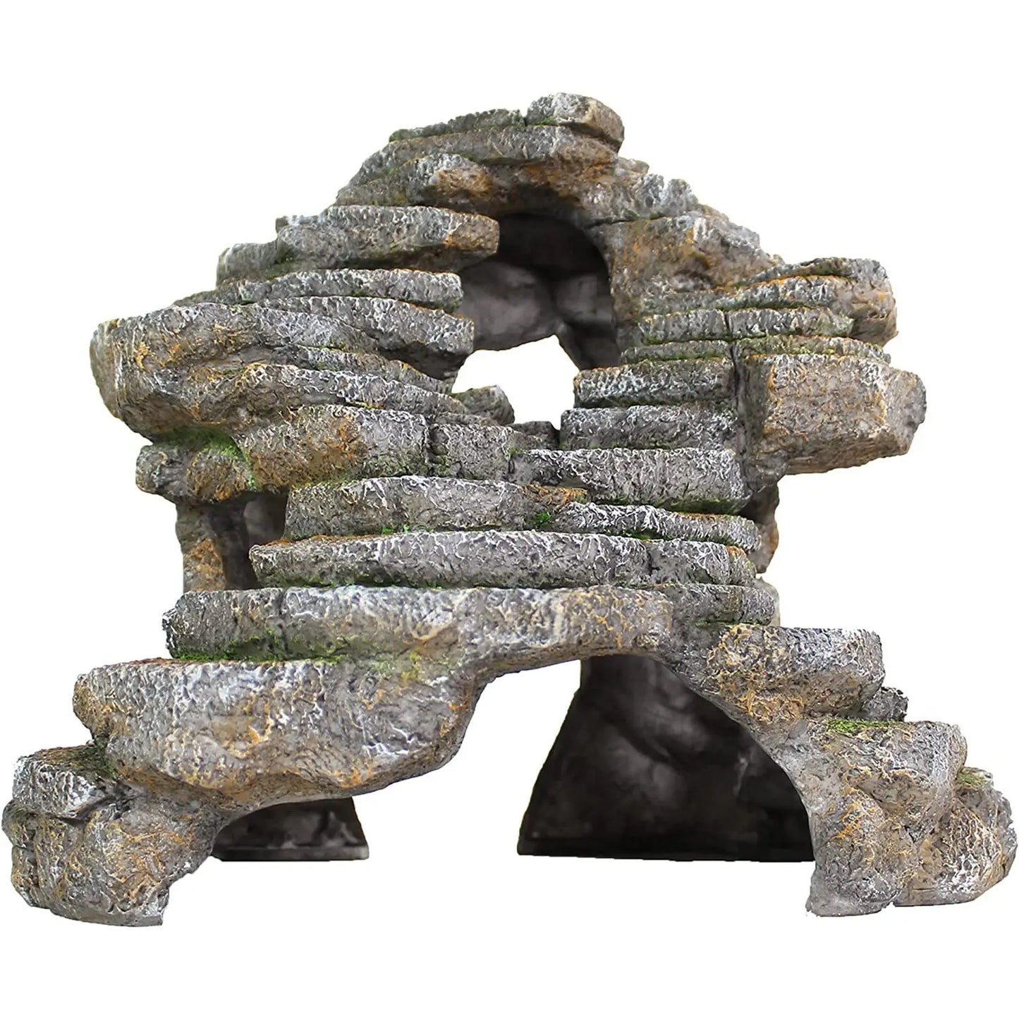 Reptology Shale Scape Step Ledge & Cave Hideout Decorative Resin for Aquariums & Terrariums Reptology