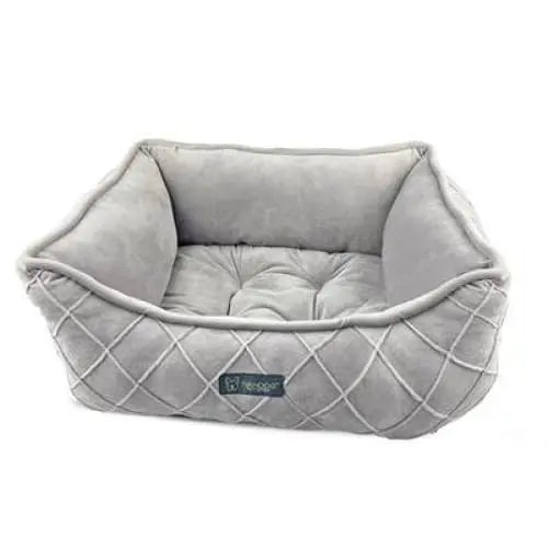 Reversible Quilted Pet Bed - Light Gray Nandog Pet Gear