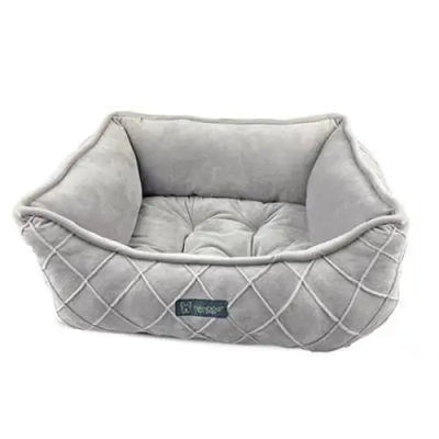 Reversible Quilted Pet Bed - Light Gray Nandog Pet Gear
